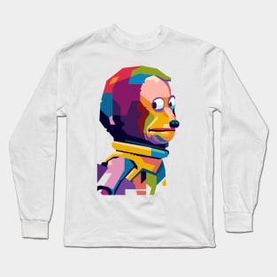 Monkey Meme Popart Long Sleeve T-Shirt